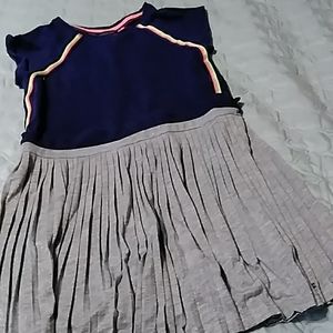 Tommy Hilfiger Navy Blue and Silver Girls Knit Dress